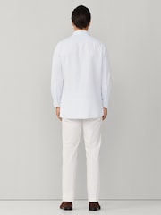 Hackett Blue Cotton-Linen Stripe Shirt - Image 5 of 7