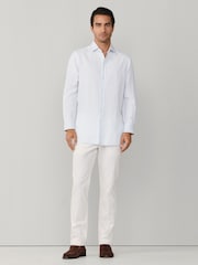 Hackett Blue Cotton-Linen Stripe Shirt - Image 7 of 7