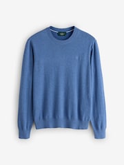 Kevyt Sininen - Hackett puuvillainen pyöreäkauluksinen neulepusero - Kuva 1 / 1