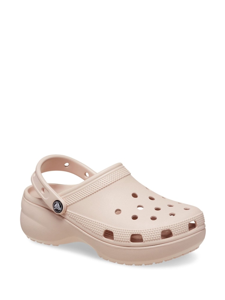 Crocs Cream Classic Platform Clogs - Image 2 of 4