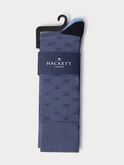 Hackett Light Blue Icon Socks 2 Pack - Image 3 of 7