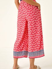 Roman Petite Border Print Cropped Trousers - 圖片 3，共 5