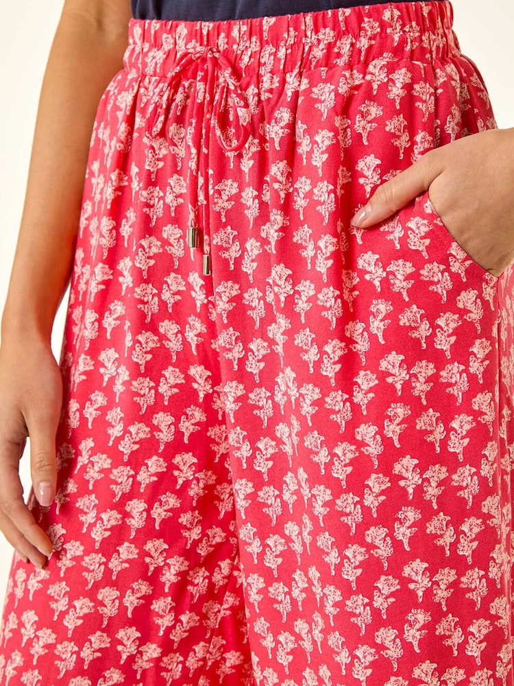 Roman Petite Border Print Cropped Trousers - 圖片 5，共 5