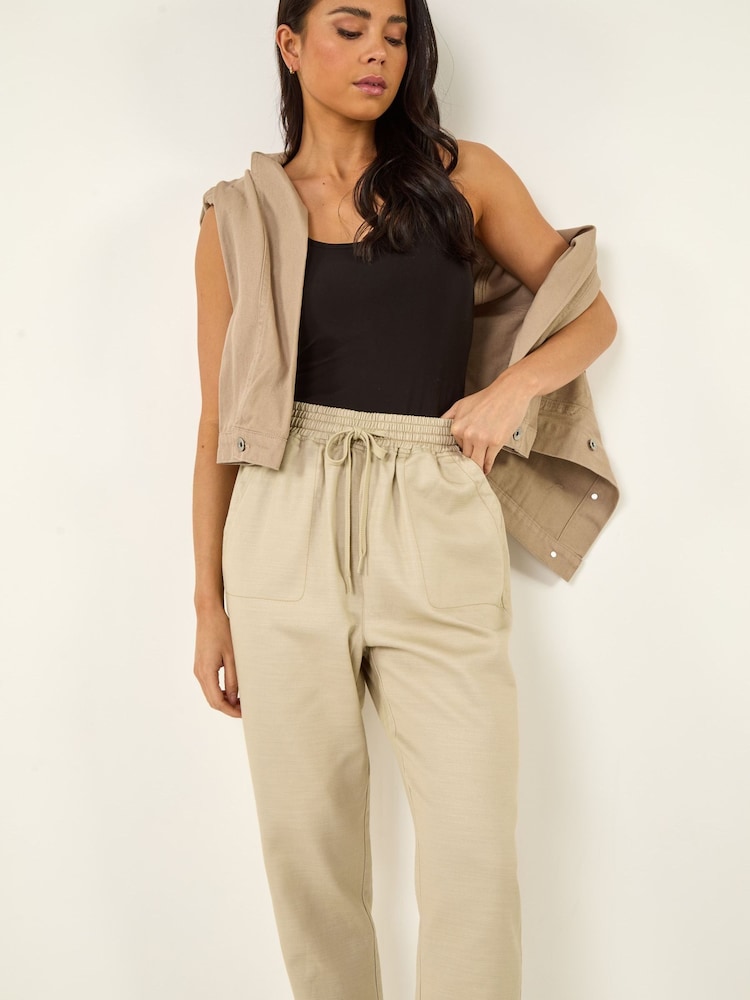 كريم - بنطلون بخصر قابل للتمدد من Roman - Image 1 of 5