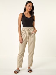 كريم - بنطلون بخصر قابل للتمدد من Roman - Image 2 of 5