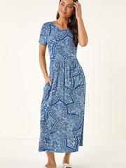 Roman Petite Paisley Gathered Dress - 圖片 2/5