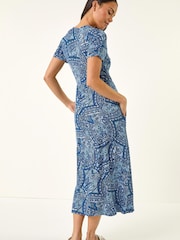 Roman Petite Paisley Gathered Dress - 圖片 3/5