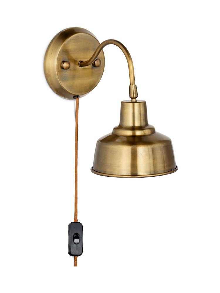 Nkuku Antique Brass Nar Wall Lamp - Image 5 of 5 Nkuku Antique Brass Nar Wall Lamp - Image 5 of 5