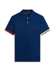 Tommy Hilfiger Slim Fit Interlock Knit Tipped Polo Shirt - صورة 5 من 5