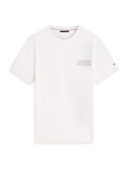 Tommy Hilfiger Cream Heritage Back Logo Textured Jersey T-Shirt - Image 5 of 5