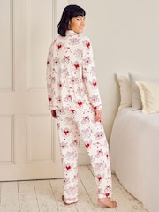 Chelsea Peers Valentine's Cherubs Print Long Pyjamas Set - תמונה 4 מתוך 7
