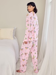 Chelsea Peers Martini Animals Print Long Pyjamas Set - תמונה 5 מתוך 5