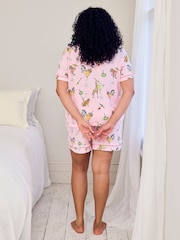 Chelsea Peers Pink Short Sleeve Martini Animals Print Long Pyjamas Set - Image 7 of 7