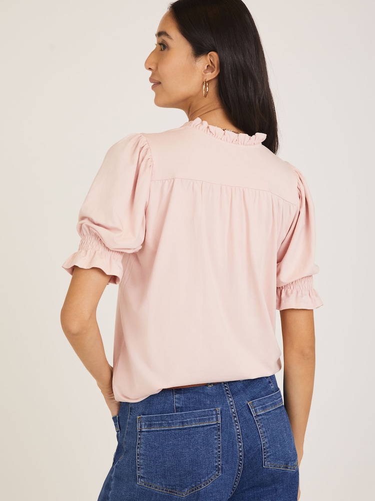 Baukjen Pink Noa Short Sleeve Blouse - Image 2 of 8