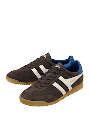 Gola Brown Torpedo Suede Lace Up Trainers - Image 2 of 4