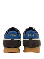 Gola Brown Torpedo Suede Lace Up Trainers - Image 3 of 4