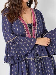 Joe Browns Blue Festival Vibes Beaded Tunic - Image 3 of 8