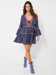 Joe Browns Blue Festival Vibes Beaded Tunic - Image 7 of 8
