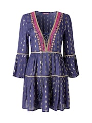 Joe Browns Blue Festival Vibes Beaded Tunic - Image 8 of 8