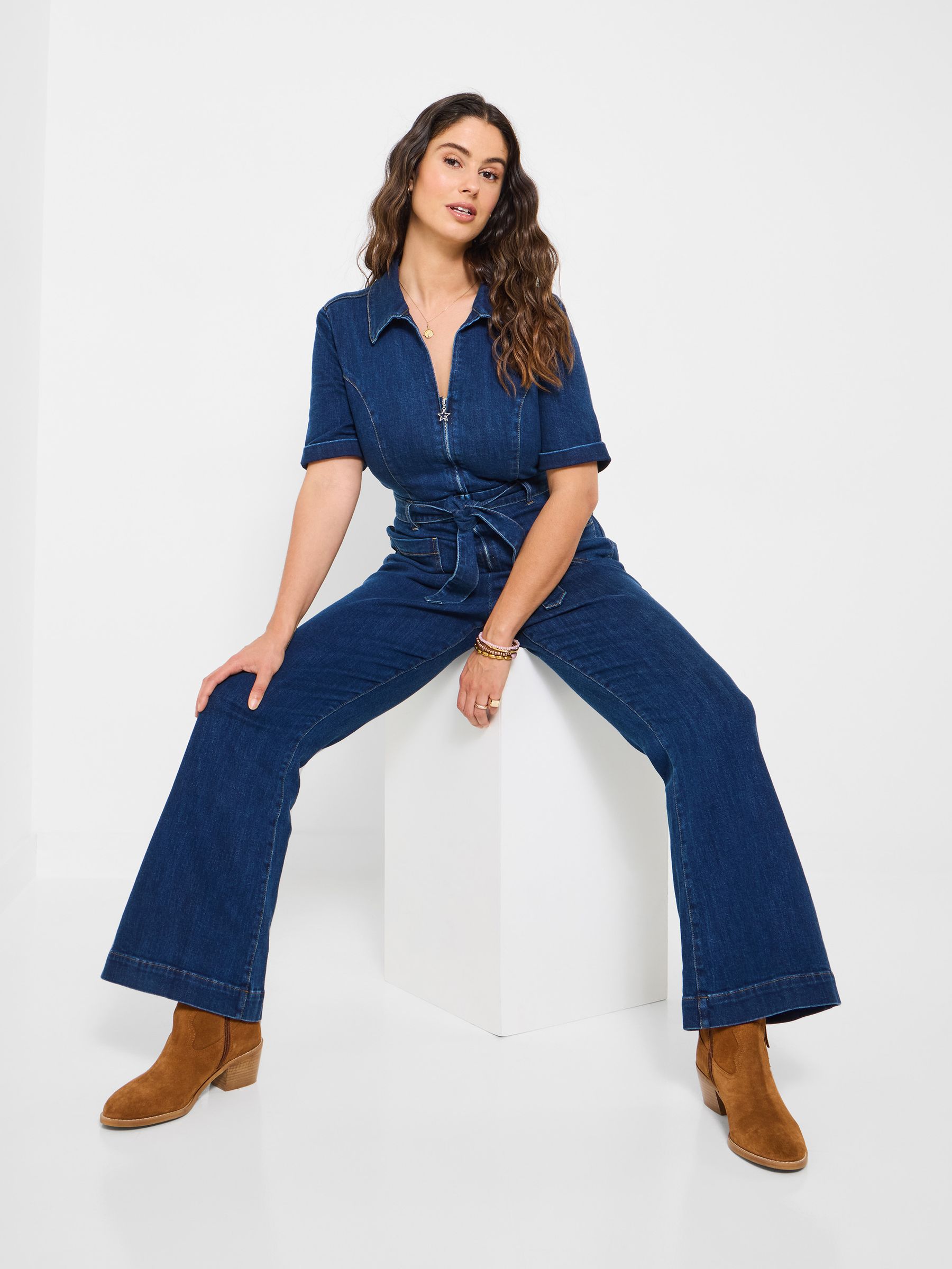 Buy Joe Browns Blue Suki Stretch Denim Jumpsuit from the Next UK