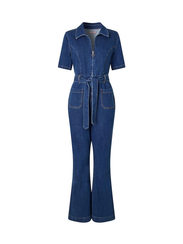 Joe Browns Blue Suki Stretch Denim Jumpsuit - Image 6 of 6