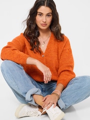 Joe Browns Orange Celia V-Neck Cardigan - Image 1 of 5