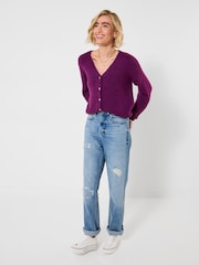 Joe Browns Purple Celia V-Neck Cardigan - Image 2 of 6
