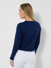 Joe Browns Blue Penelope Frill Cardigan - Image 4 of 6