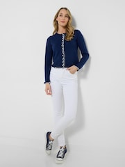 Joe Browns Blue Penelope Frill Cardigan - Image 5 of 6