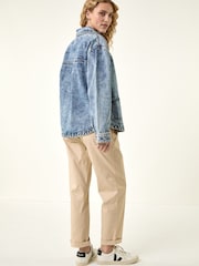 Roman Blue Denim Button Front Pocket Jacket - Image 3 of 5