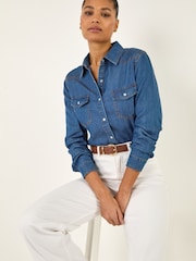 Roman Blue Denim Pocket Front Shirt - Image 1 of 5