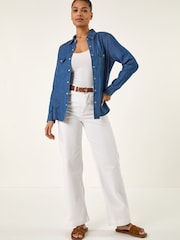 Roman Blue Denim Pocket Front Shirt - Image 3 of 5