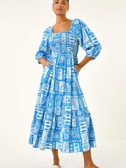 Roman Seashell Tile Midi Φόρεμα - Εικόνα 2 από 5