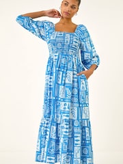 Roman Seashell Tile Midi Φόρεμα - Εικόνα 4 από 5