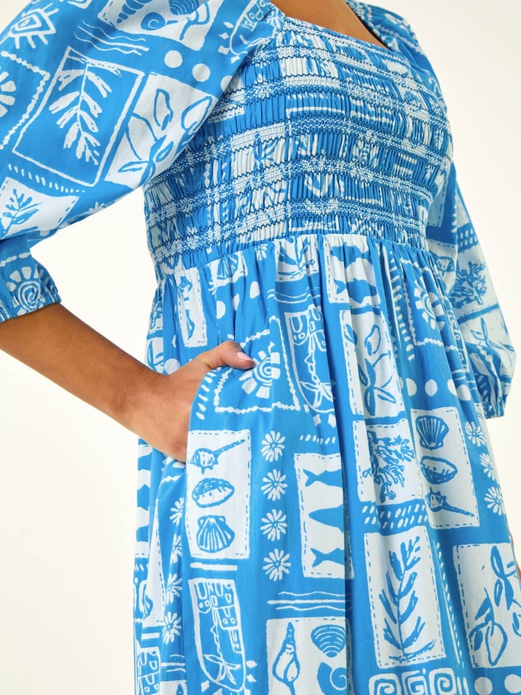 Roman Seashell Tile Midi Φόρεμα - Εικόνα 5 από 5