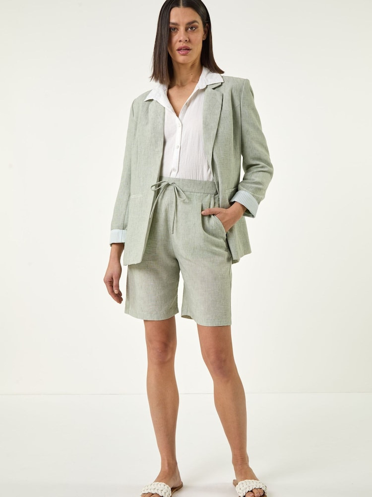 Verde - Roman Textured Bermuda Shorts - Imagen 6 de 6 Verde - Roman Textured Bermuda Shorts - Imagen 6 de 6