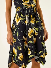 Roman Yellow Floral Hanky Hem Dress - Image 5 of 5