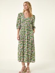 فستان متوسط الطول طبعة زهور من Roman  - Image 1 of 5