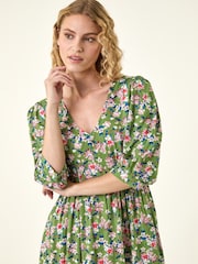 فستان متوسط الطول طبعة زهور من Roman  - Image 4 of 5