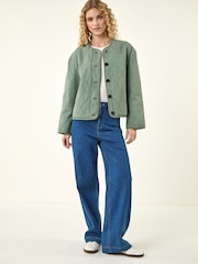 Grønn - Roman Cotton Twill Quilted Jacket - Bilde 2 av 5