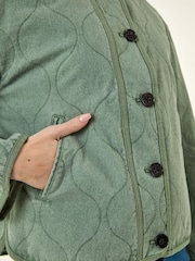 Grønn - Roman Cotton Twill Quilted Jacket - Bilde 5 av 5