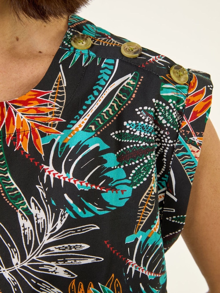 Buy Roman Black Palm Print Shell Top from the Next UK online shop