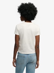 Superdry White Essential Logo Fitted T-Shirt - Image 2 of 3