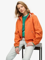 Superdry Orange Hooded Washed Twill Jacket - Image 1 of 6