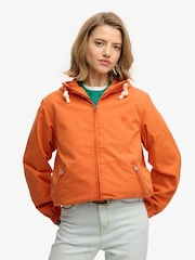 Superdry Orange Hooded Washed Twill Jacket - Image 2 of 6