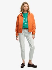 Superdry Orange Hooded Washed Twill Jacket - Image 5 of 6