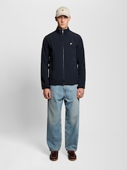 Lyle & Scott Blue Mesh Back Softshell Funnel Neck Jacket - Image 2 of 6