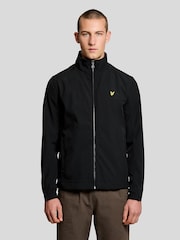 Lyle & Scott Black Mesh Back Softshell Funnel Neck Jacket - Image 1 of 6