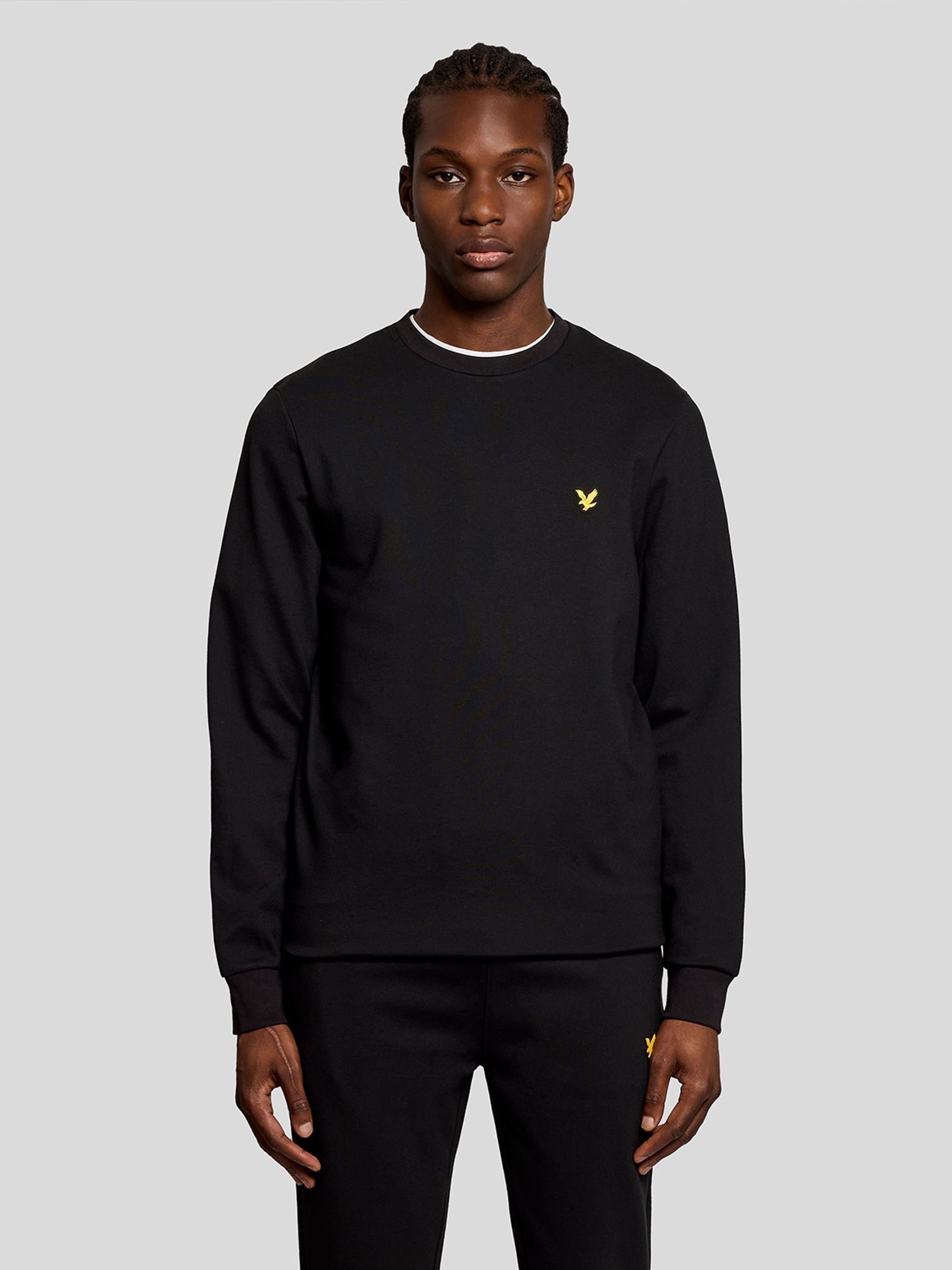 Lyle & Scott Men's Black Sweatshirt Fly - Image 2