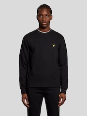 Lyle & Scott Black Crew Neck Fly Fleece - Image 1 of 6